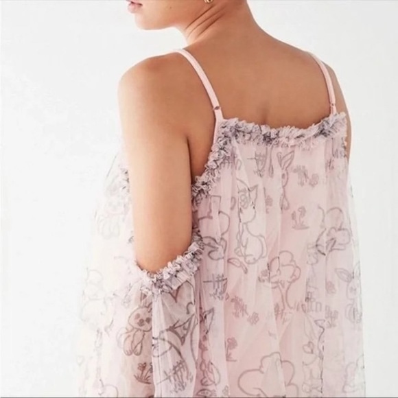 Urban Outfitters Nicopanda Pink Mesh Mini Bunny Tavi Dress size Medim NWT - Picture 2 of 13